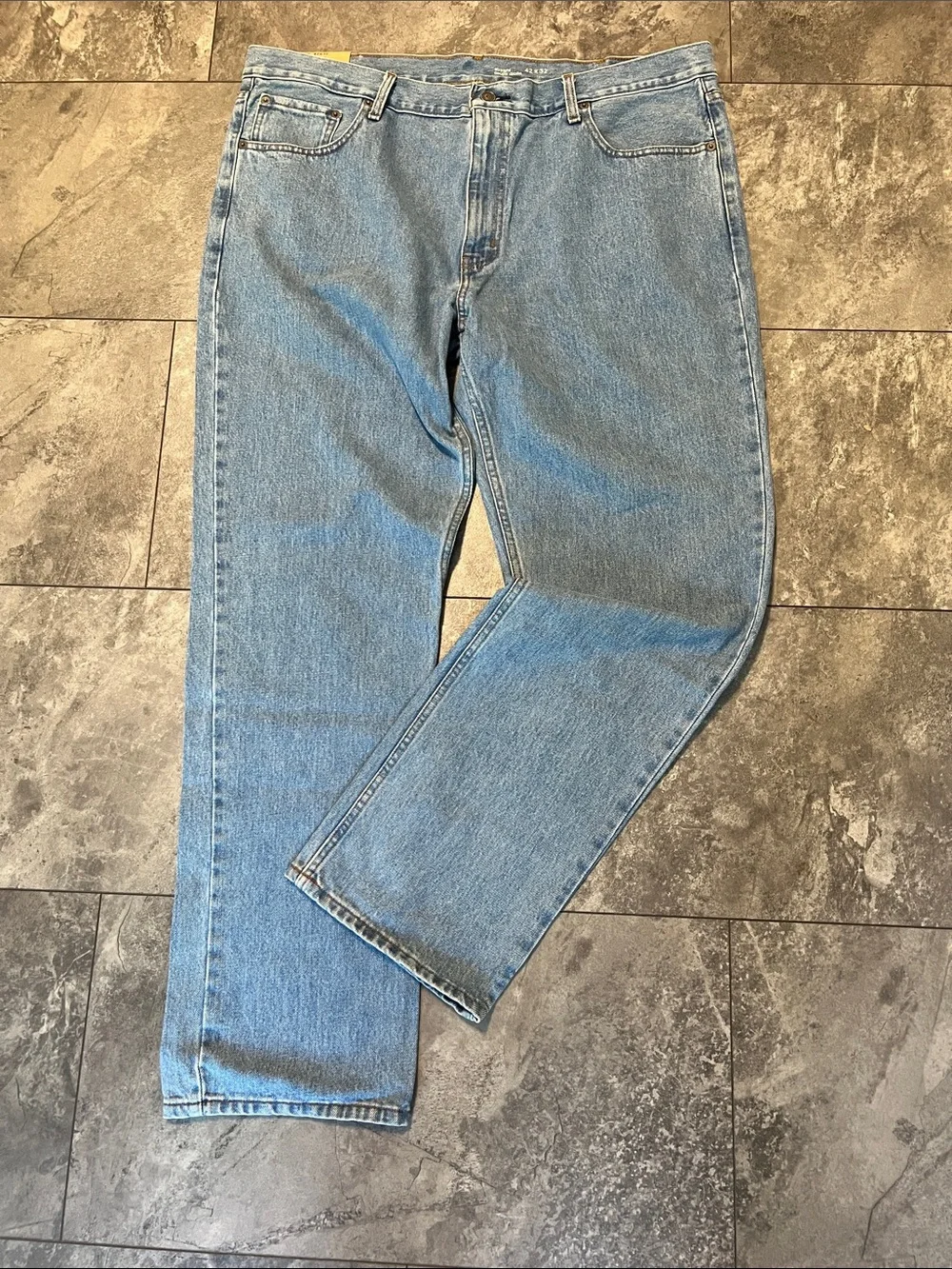 NWT Pitford Menswear Light Wash Straight-Leg Jeans rugged quality